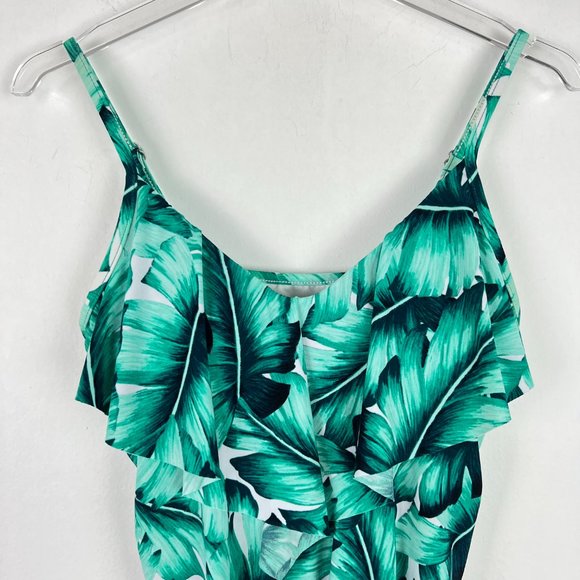 Magicsuit Lanai Rita Top Tankini Top Leaf Print Tropical Size 8 EUC - Picture 3 of 14